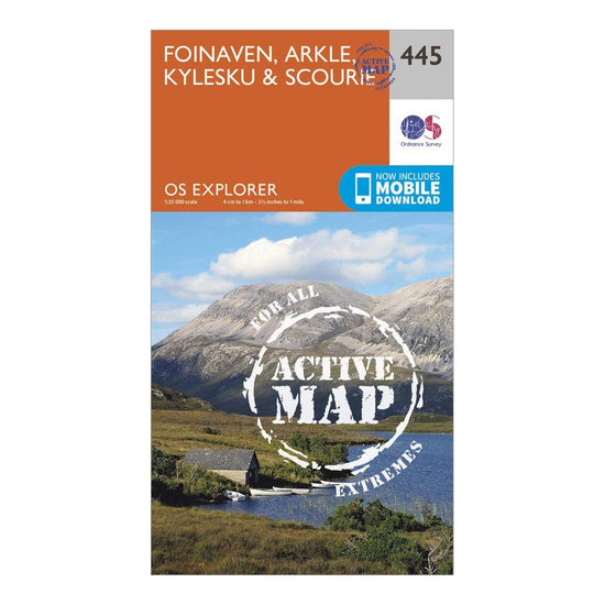 Explorer Active 445 Foinaven, Arkle, Kylesku & Scourie Map With Digital Version