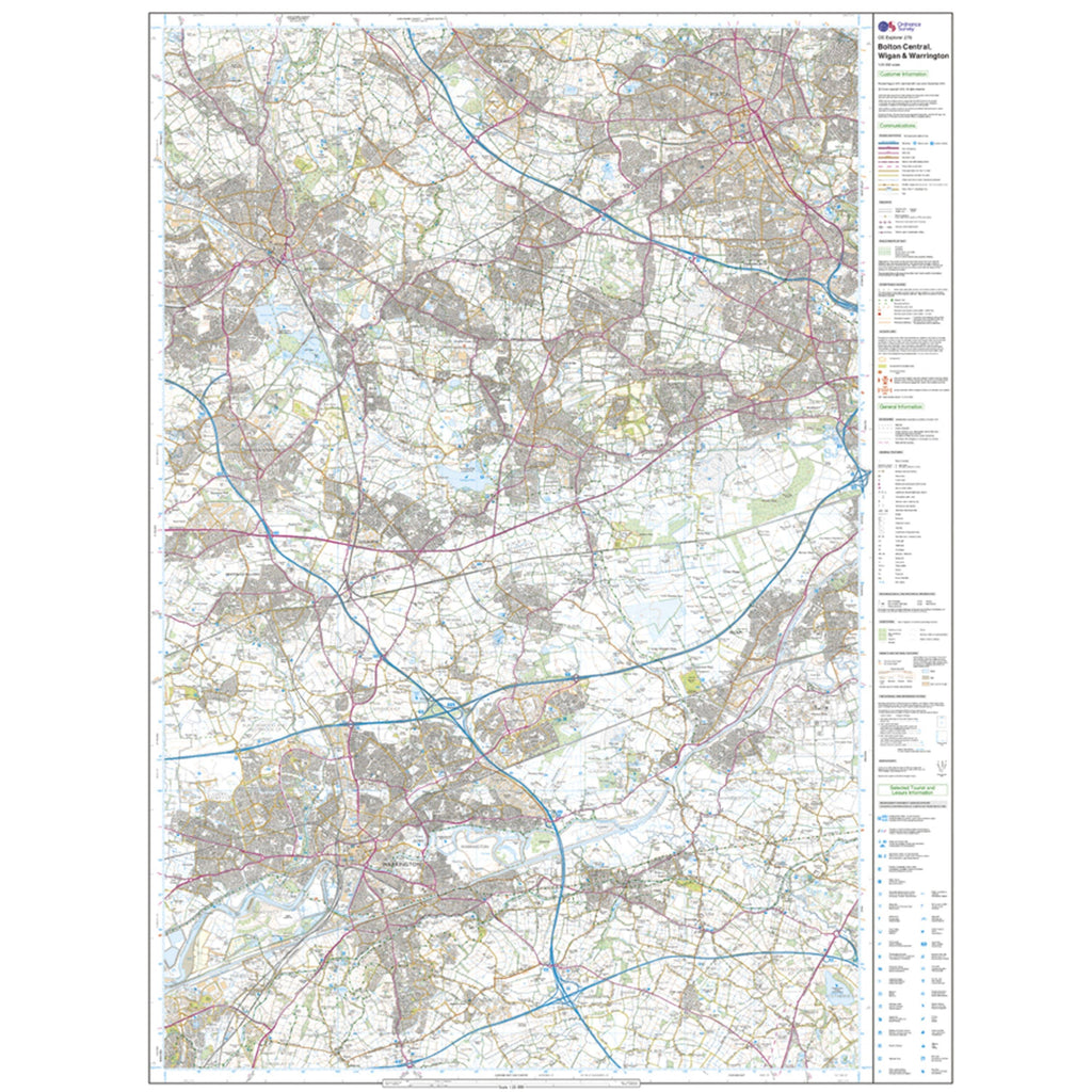 Explorer 276 Bolton, Wigan & Warrington Map With Digital Version
