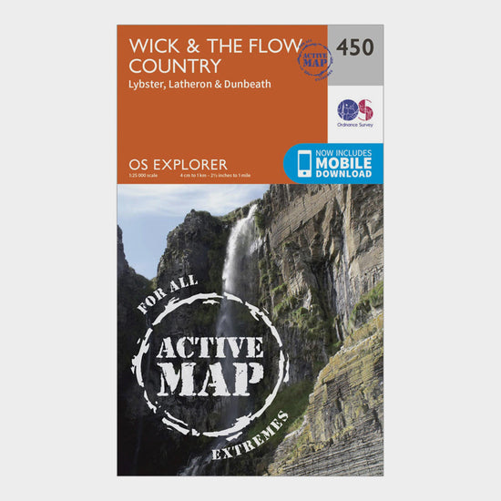 Explorer Active 450 Wick & The Flow Country Map With Digital Version