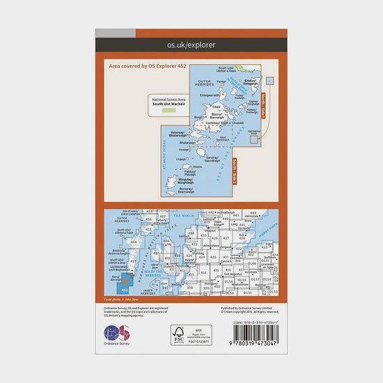 Explorer Active 452 Barra & Vatersay Map With Digital Version