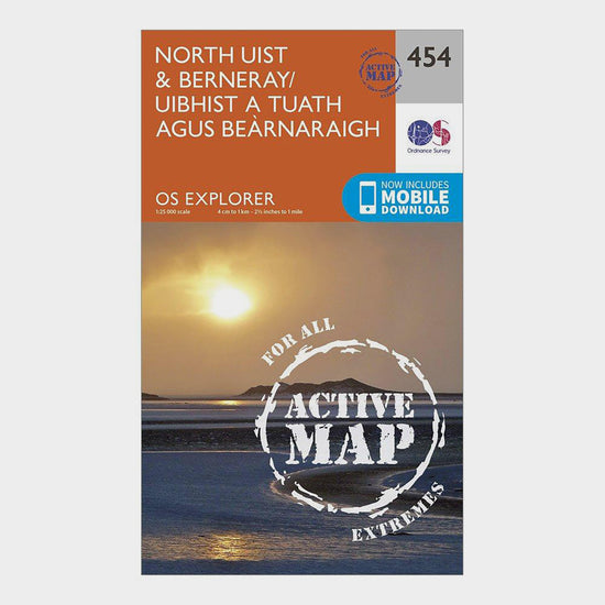 Explorer Active 454 North Uist & Berneray Map With Digital Version