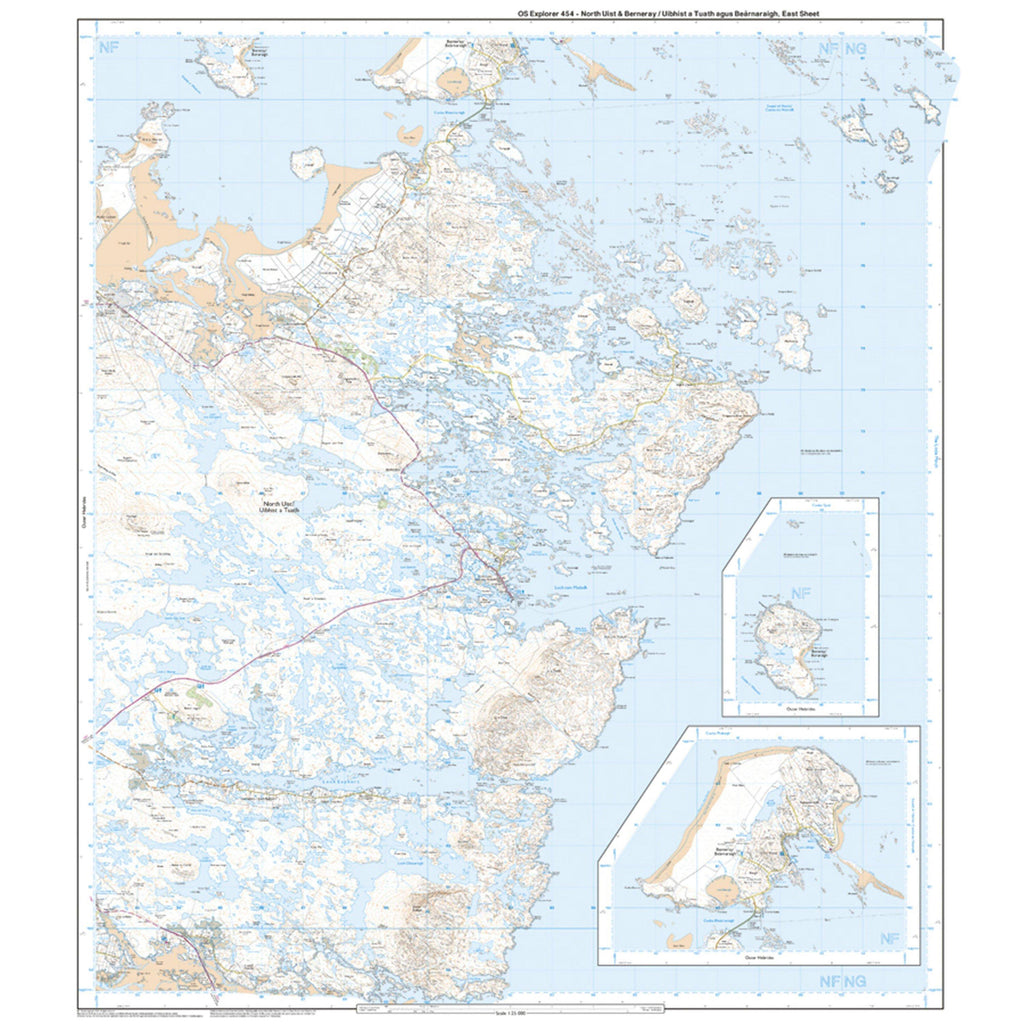 Explorer Active 454 North Uist & Berneray Map With Digital Version