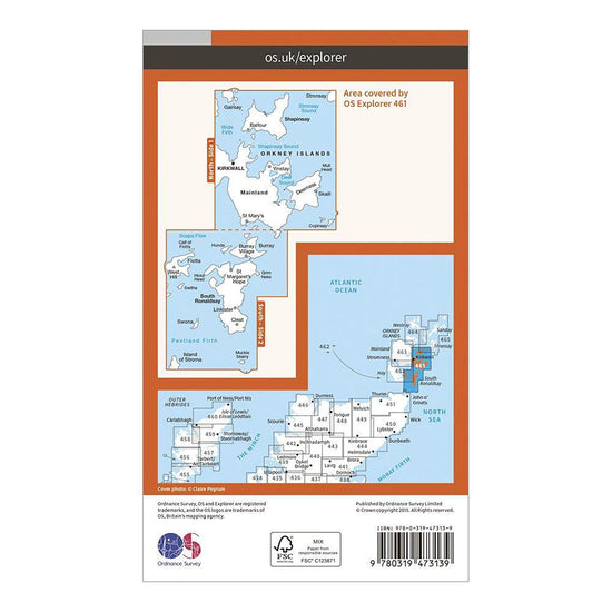 Explorer Active 461 Orkney - East Mainland Map With Digital Version