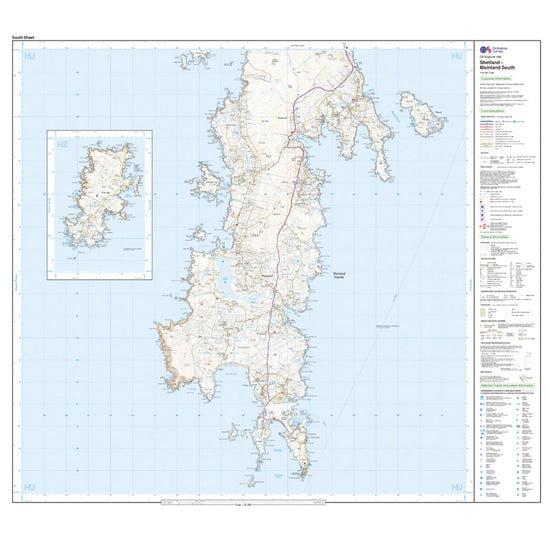 Explorer Active 466 Shetland - Mainland South Map With Digital Version