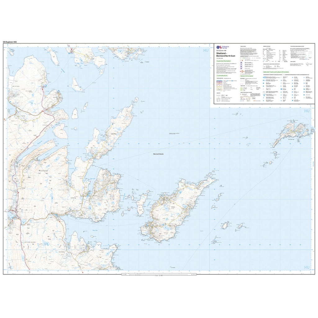 Explorer Active 468 Shetland - Mainland North East Map With Digital Version