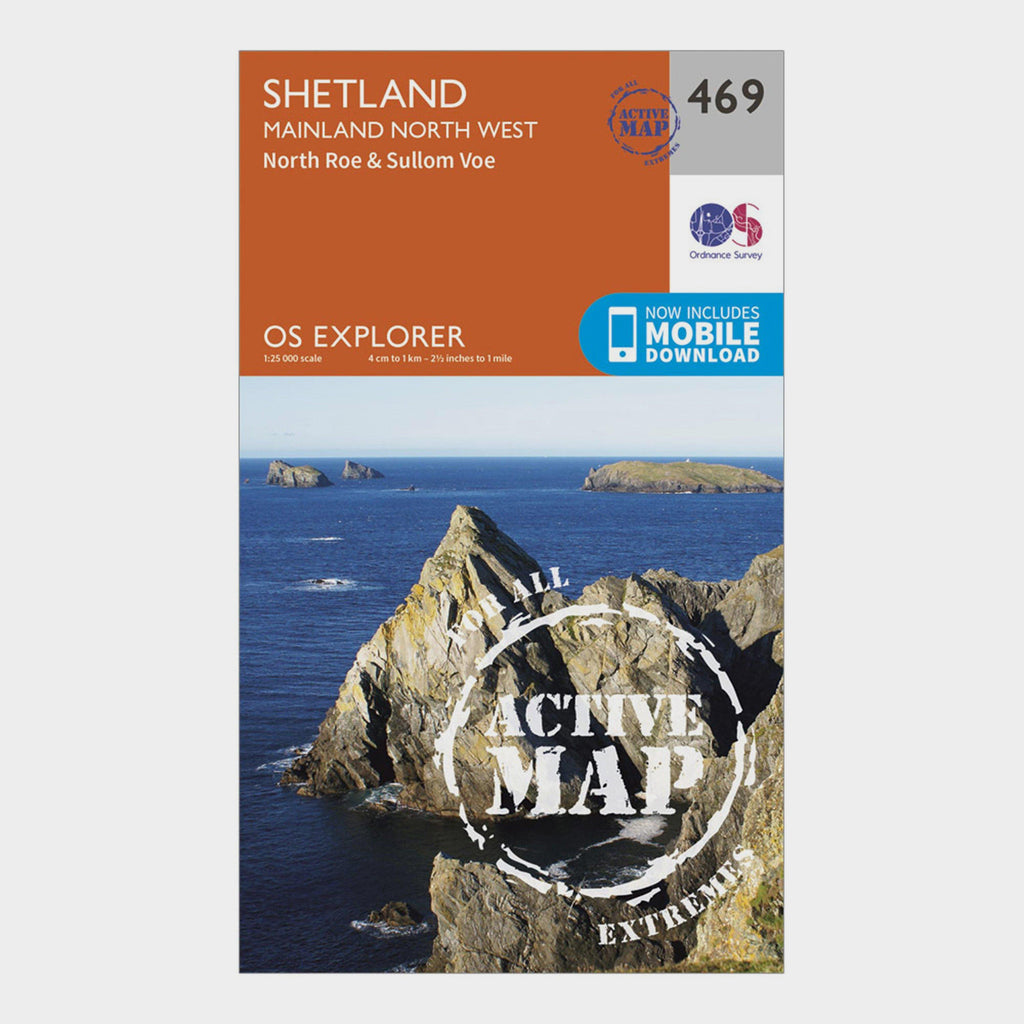 Explorer Active 469 Shetland - Mainland North West Map With Digital Version