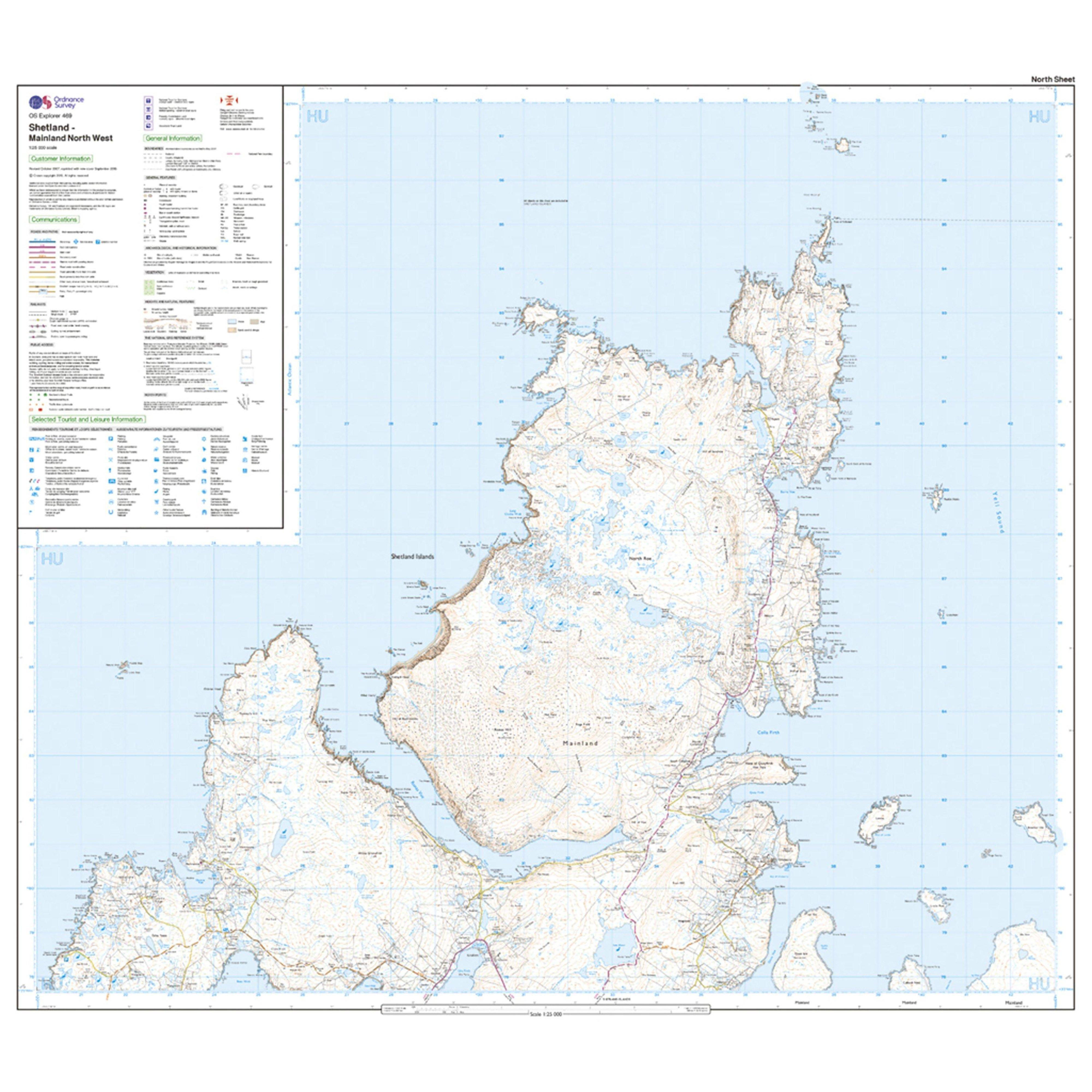 Explorer Active 469 Shetland - Mainland North West Map With Digital Version