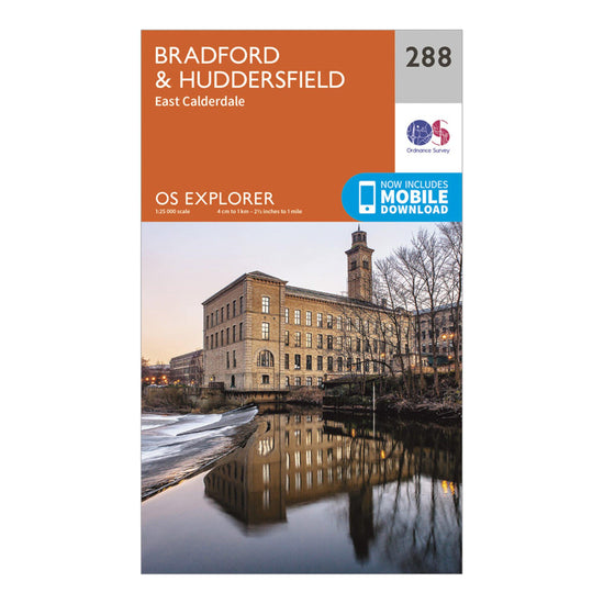 Explorer 288 Bradford & Huddersfield Map With Digital Version
