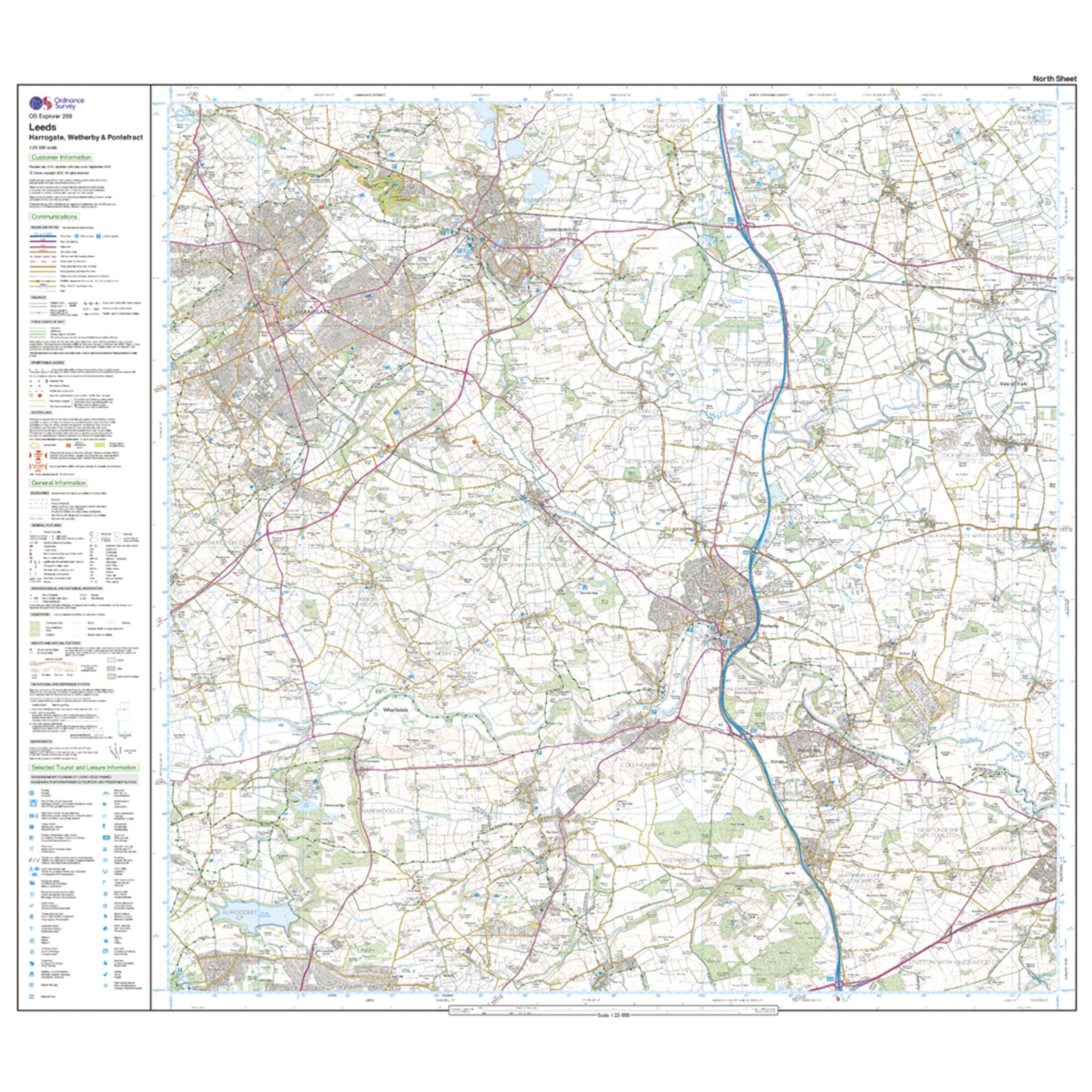 Explorer 289 Leeds Map With Digital Version