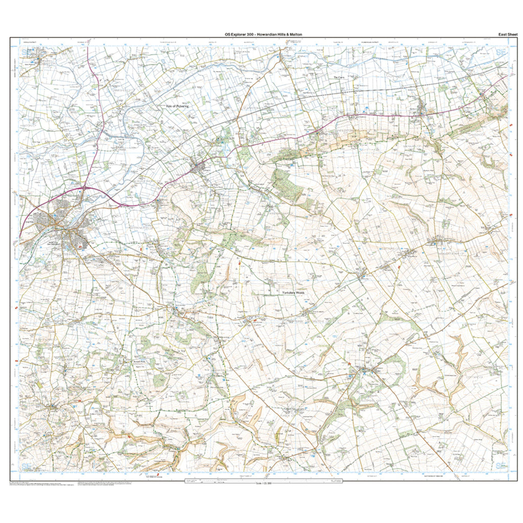 Explorer 300 Howardian Hills & Malton Map With Digital Version
