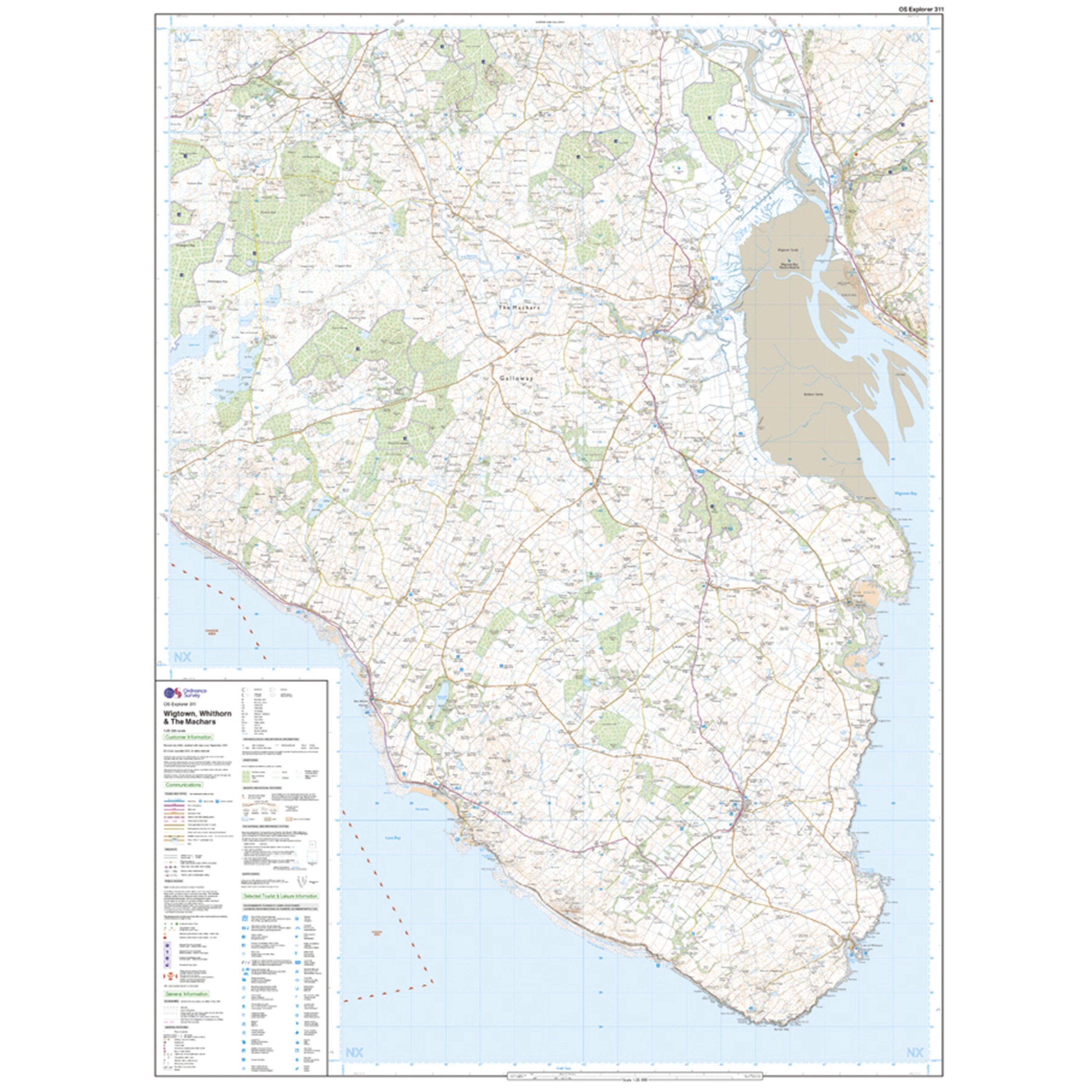 Explorer 311 Wigtown, Whithorn & The Machars Map With Digital Version