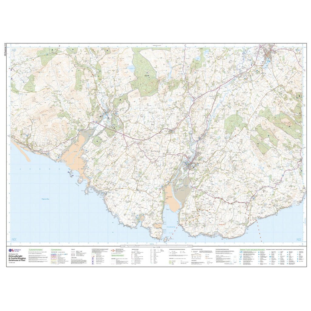 Explorer 312 Kirkcudbright & Castle Douglas Map With Digital Version
