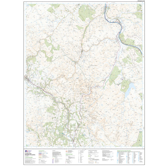 Explorer 329 Lowther Hills, Sanquhar & Leadhills Map With Digital Version