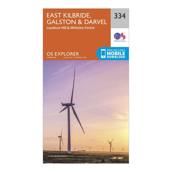 Explorer 334 East Kilbride, Galston & Darvel Map With Digital Version