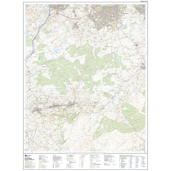 Explorer 334 East Kilbride, Galston & Darvel Map With Digital Version
