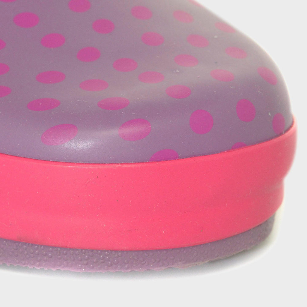 Girls' Spotted Trim Wellies