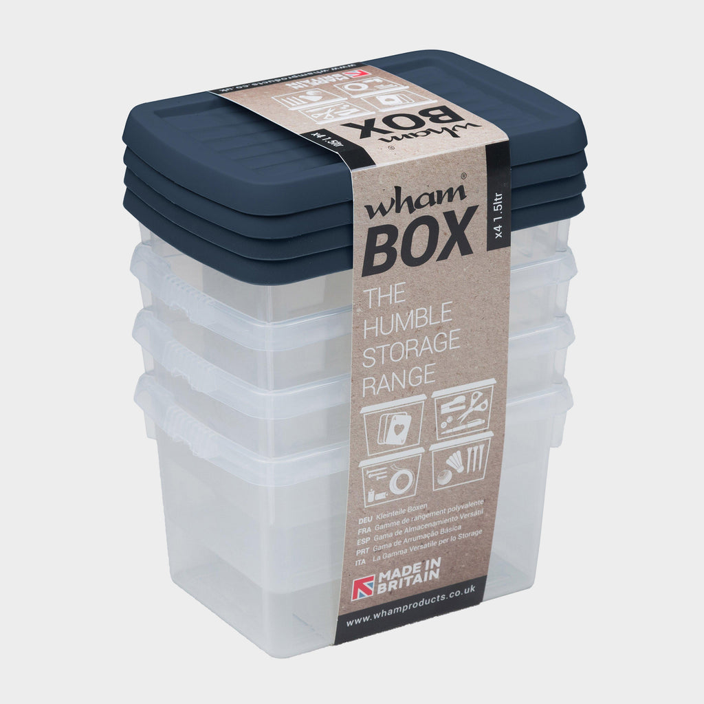 4 Pack 1.5L Storage Boxes
