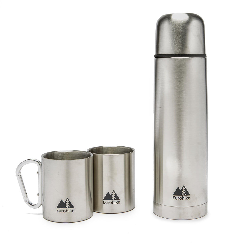 0.75L Flask And 2 Karabiner Mugs