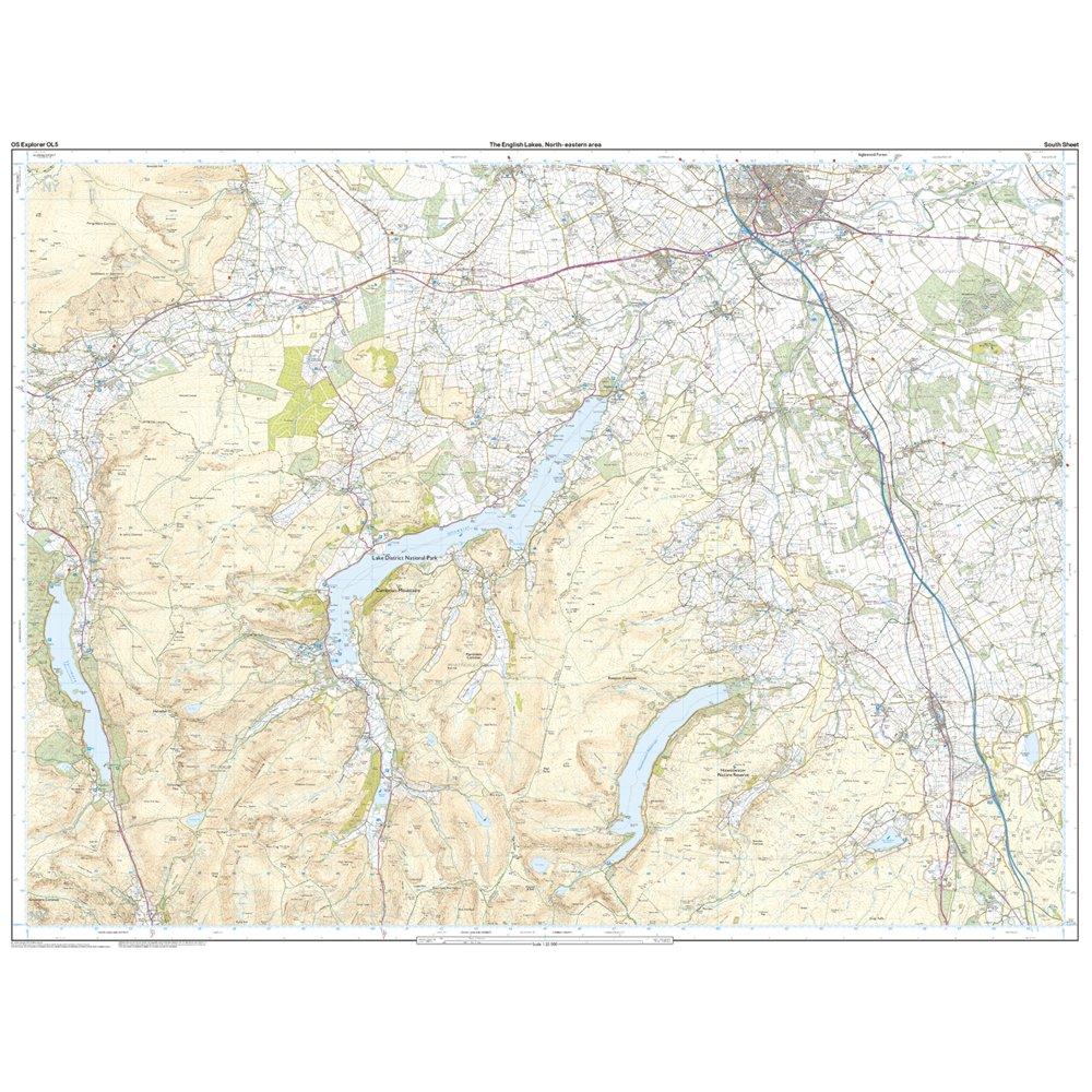 Explorer OL5 The English Lakes - North Eastern area Map With Digital Version