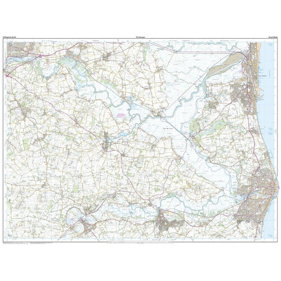 Explorer Active OL40 The Broads Map With Digital Version