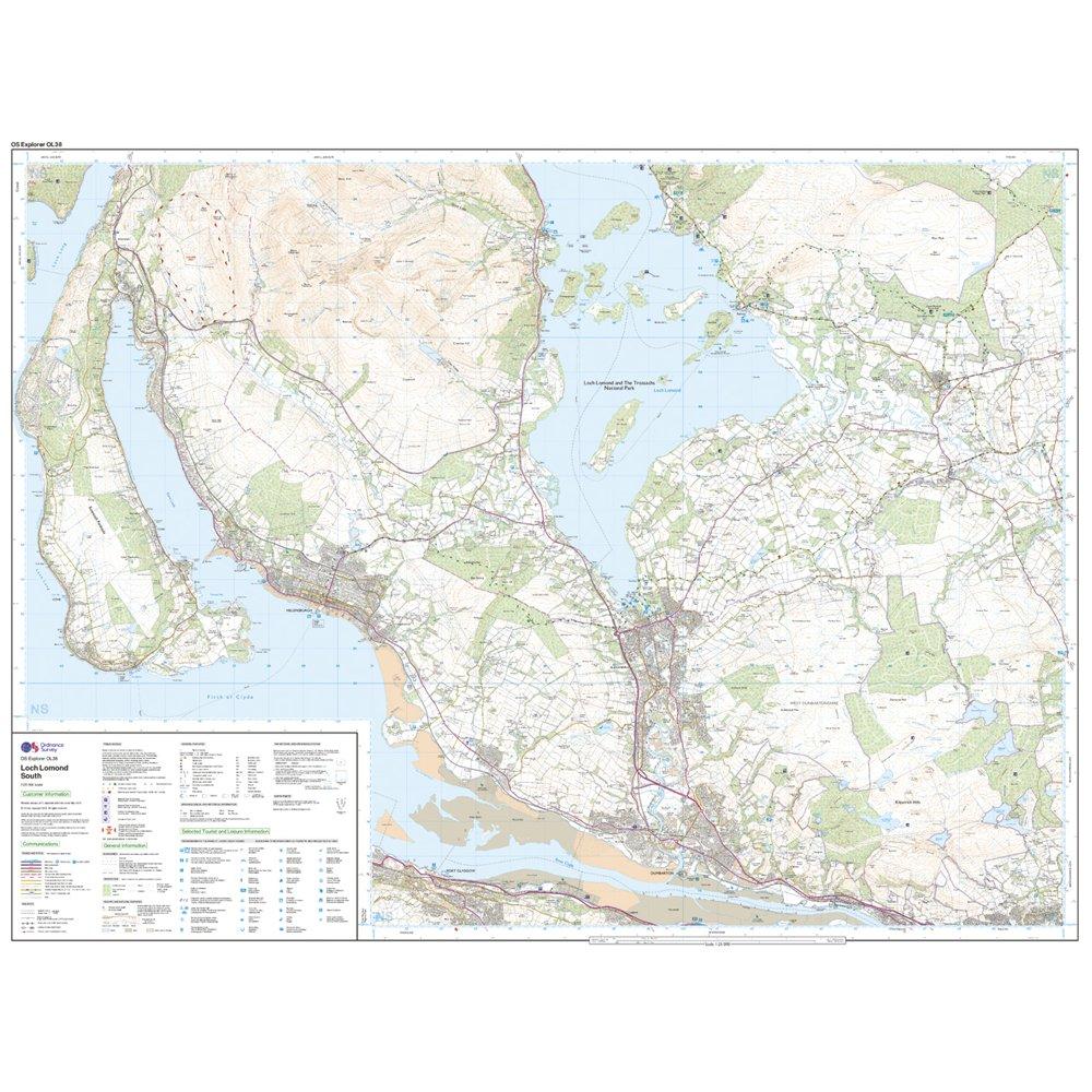 Explorer Active Map OL38 Loch Lomond South Map With Digital Version