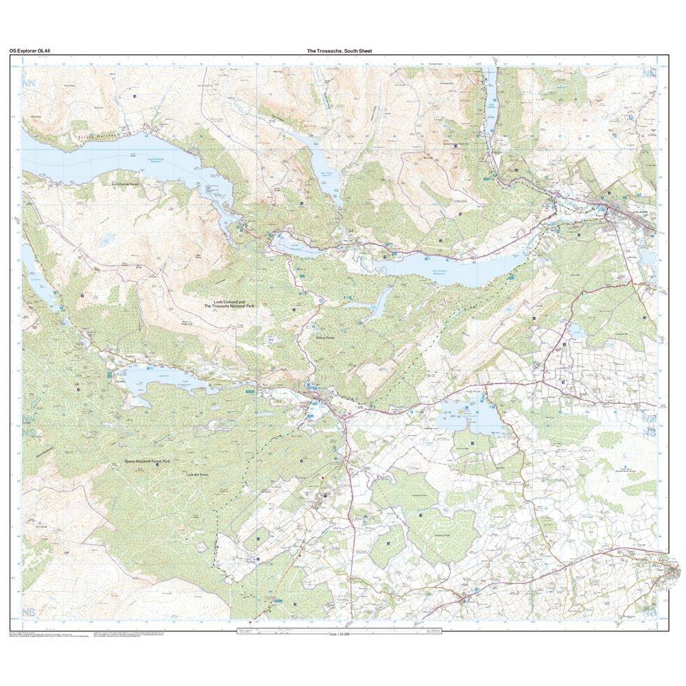 Explorer Active OL46 The Trossachs Map With Digital Version