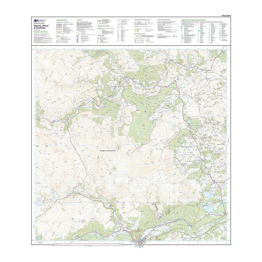 Explorer Active OL59 Aboyne, Alford & Strathdon Map With Digital Version