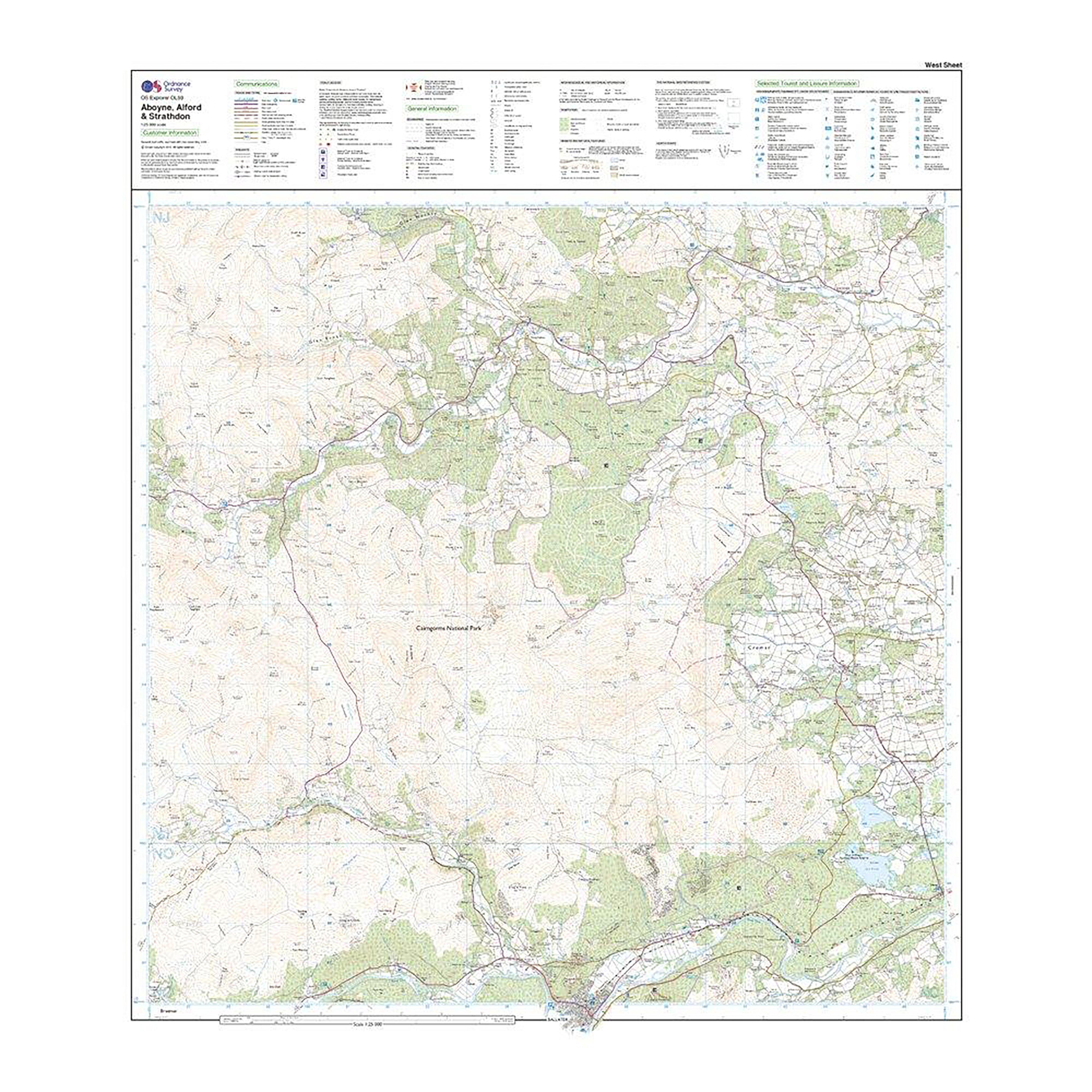 Explorer Active OL59 Aboyne, Alford & Strathdon Map With Digital Version