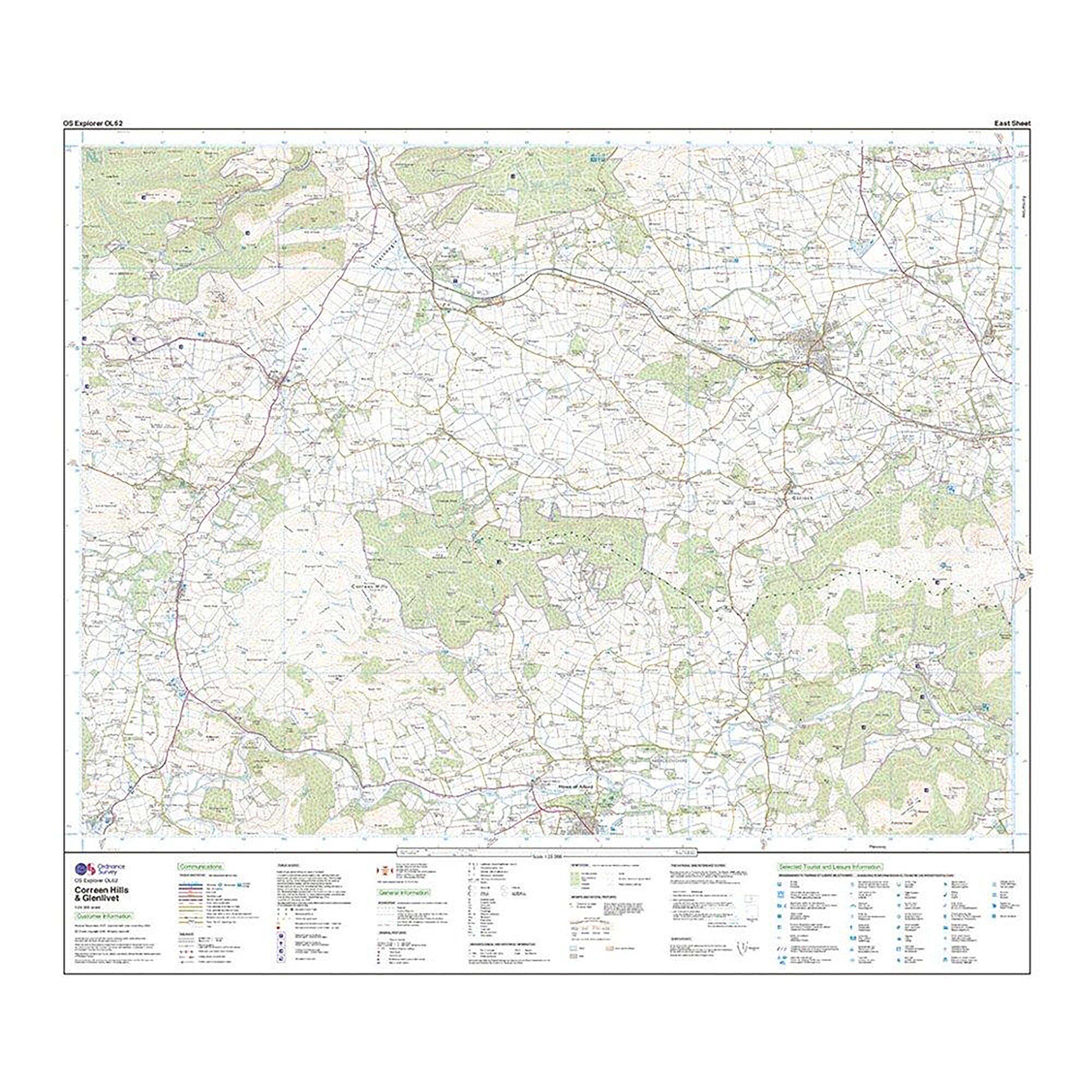Explorer Active OL62 Coreen Hills & Glenlivet Map With Digital Version
