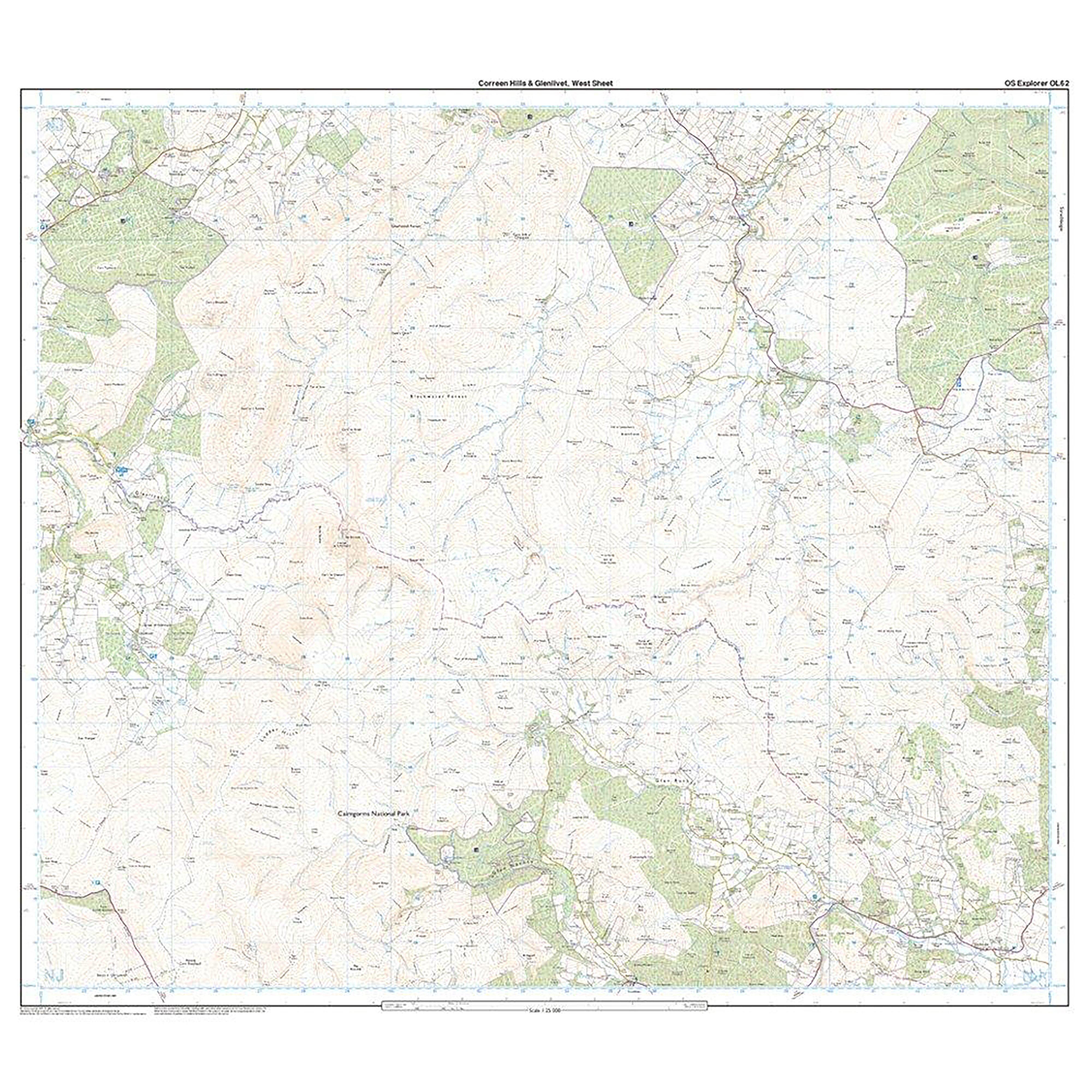 Explorer Active OL62 Coreen Hills & Glenlivet Map With Digital Version