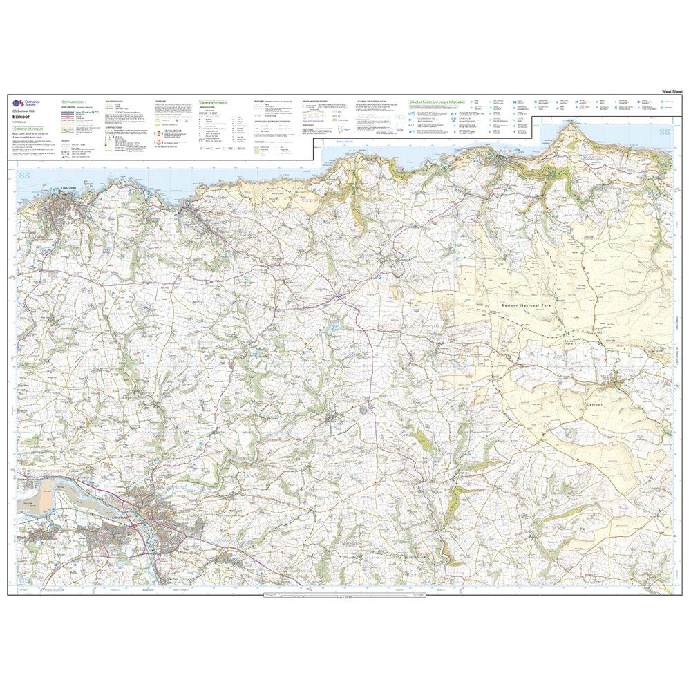 Explorer OL9 Exmoor Map With Digital Version