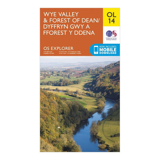 Explorer OL14 Wye Valley & Forest of Dean Map With Digital Version
