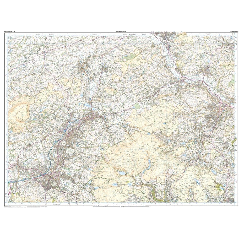 Explorer OL21 South Pennines Map With Digital Version