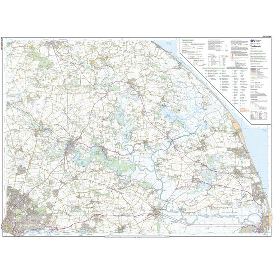 Explorer OL40 The Broads Map With Digital Version