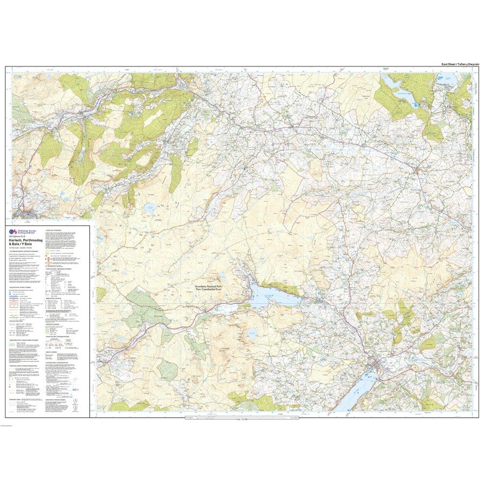 Explorer Active OL18  Harlech, Porthmadog & Bala Map With Digital Version