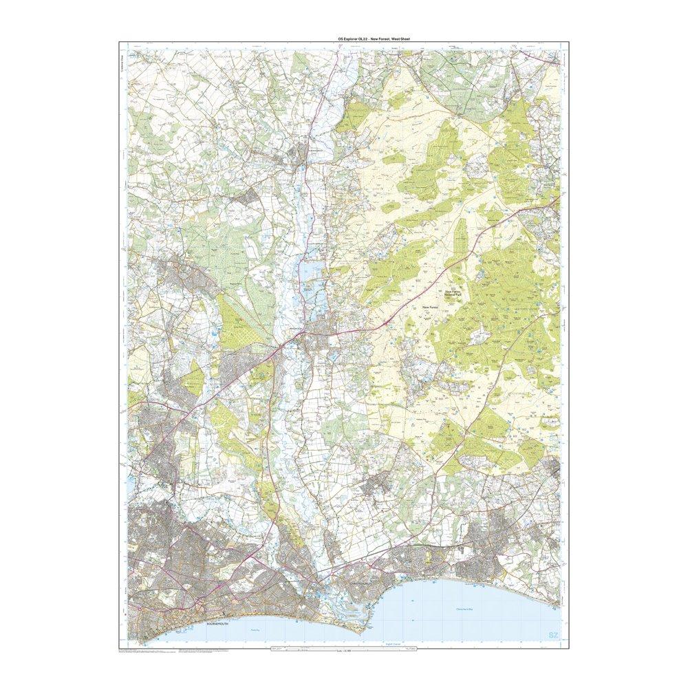 Explorer Active OL22 New Forest Map With Digital Version