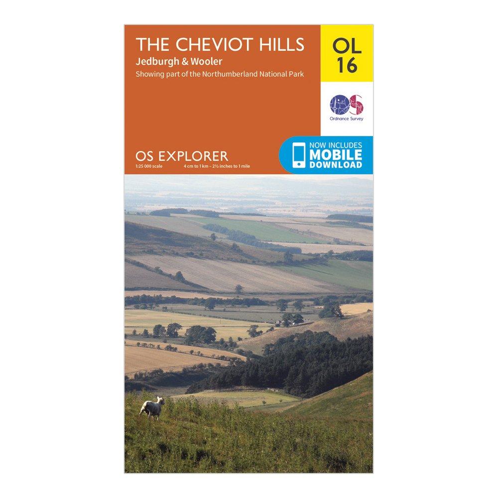 Explorer OL16 The Cheviot Hills Map With Digital Version