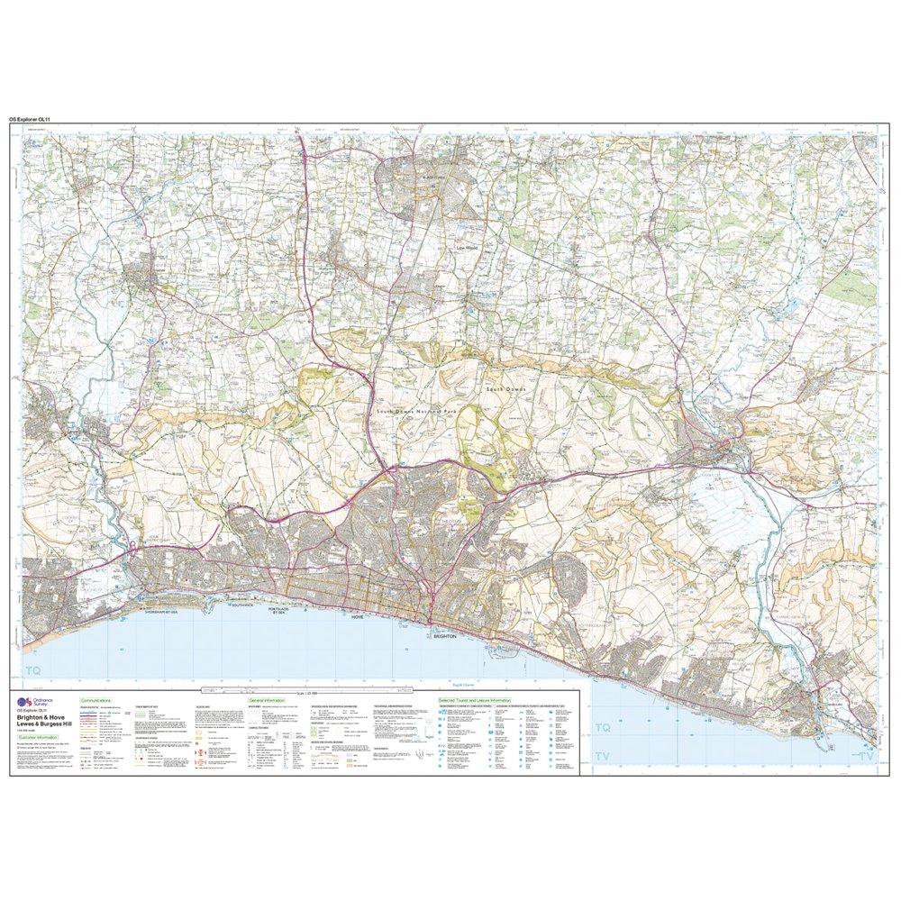 Explorer Active OL11 Brighton & Hove Map With Digital Version
