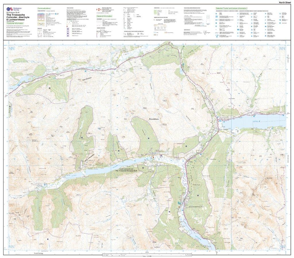 Explorer OL46 The Trossachs Map With Digital Version