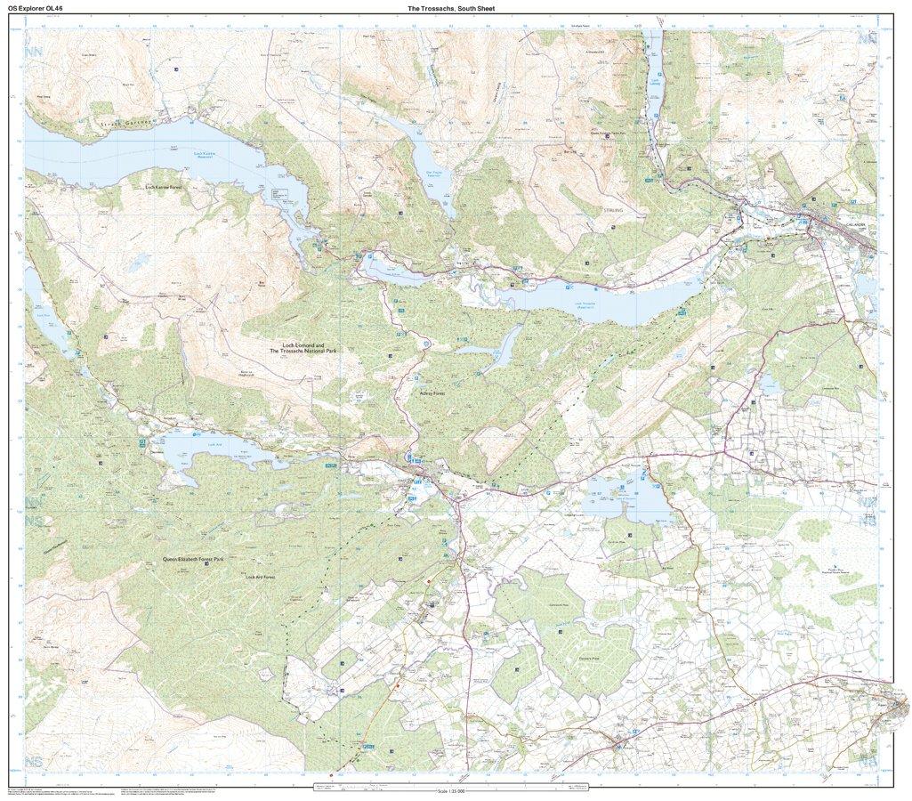 Explorer OL46 The Trossachs Map With Digital Version