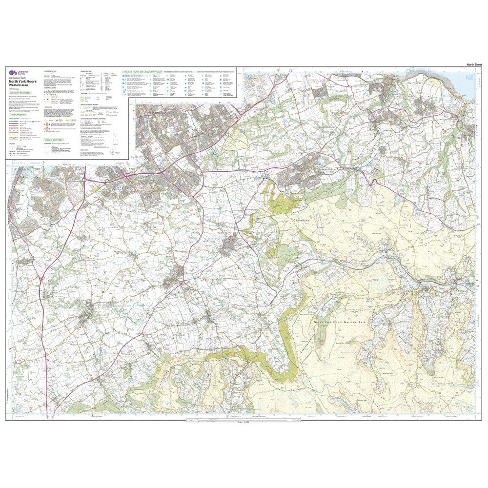 Explorer Active OL26 North York Moors - Western Area Map With Digital Version