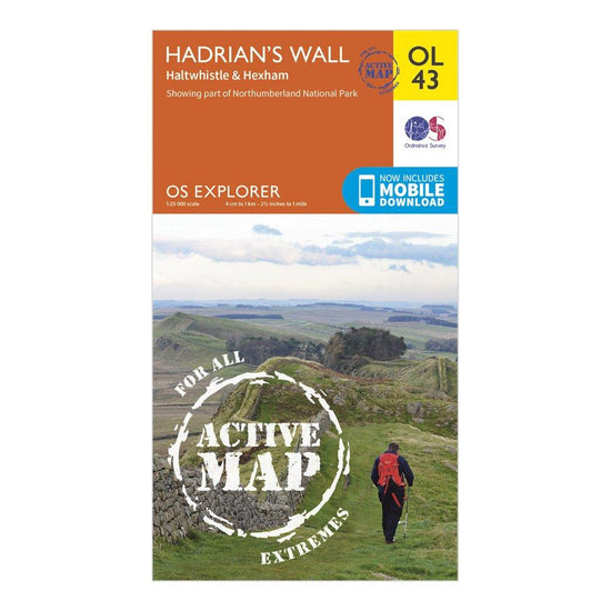 Explorer Active OL43 Hadrian's Wall Map With Digital Version
