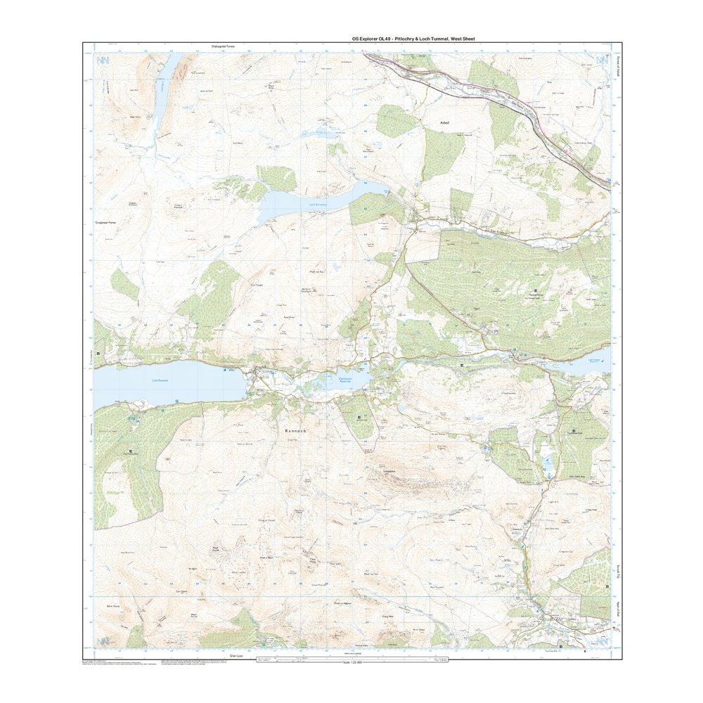 Explorer OL49 Pitlochry & Loch Tummel Map With Digital Version