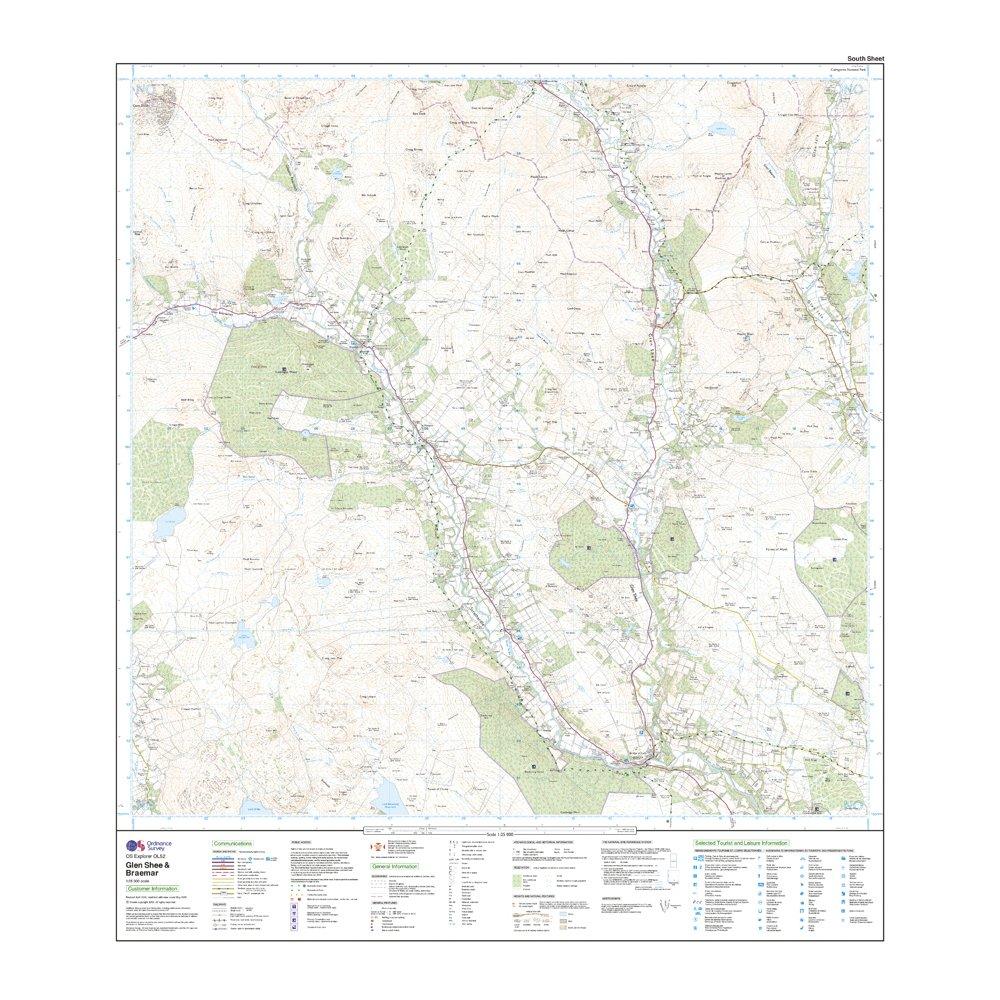 Explorer OL52 Glen Shee & Braemar Map With Digital Version