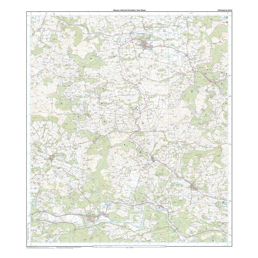 Explorer OL59 Aboyne, Alford & Strathdon Map With Digital Version