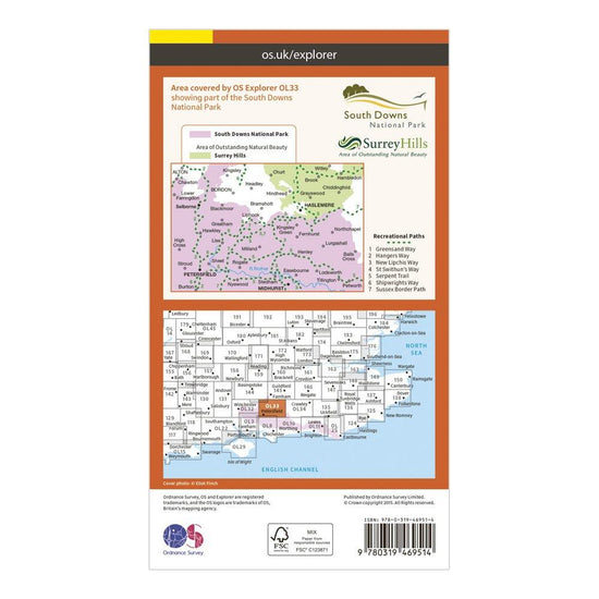 Explorer Active OL33 Haslemere & Petersfield Map With Digital Version