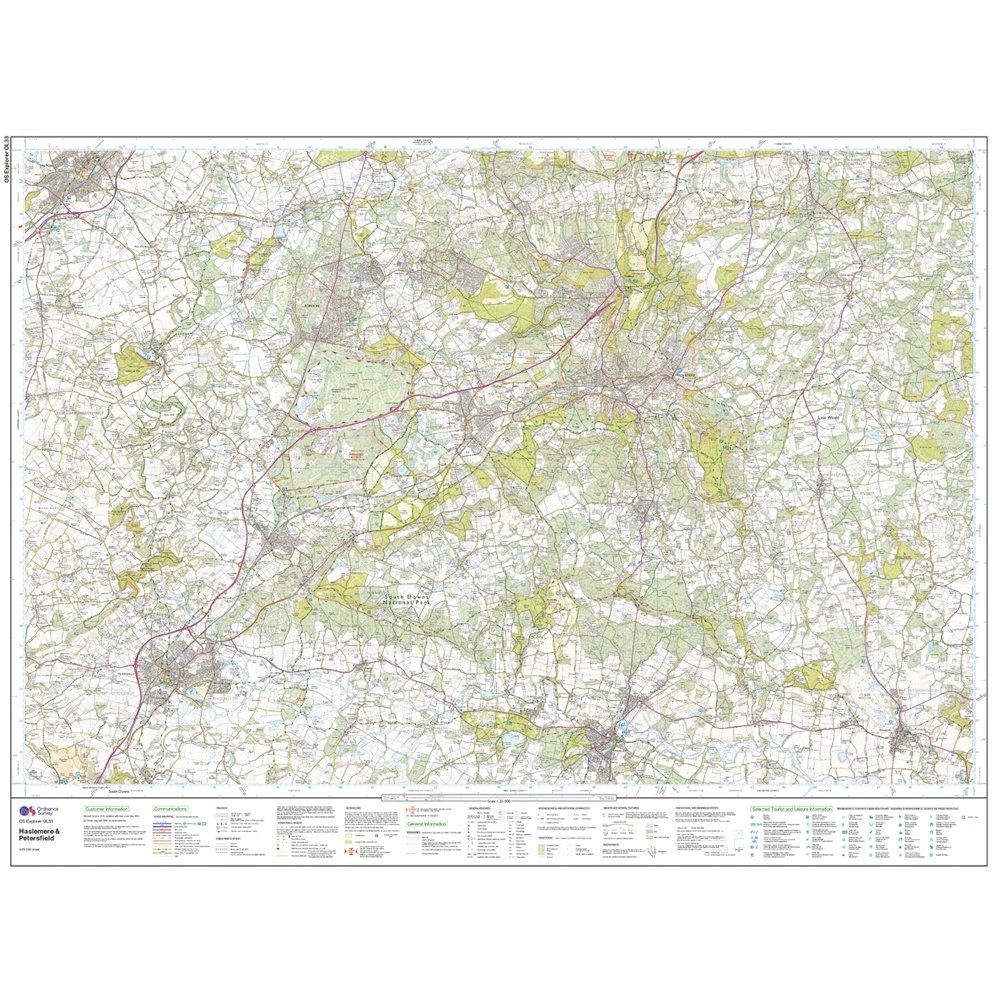 Explorer Active OL33 Haslemere & Petersfield Map With Digital Version