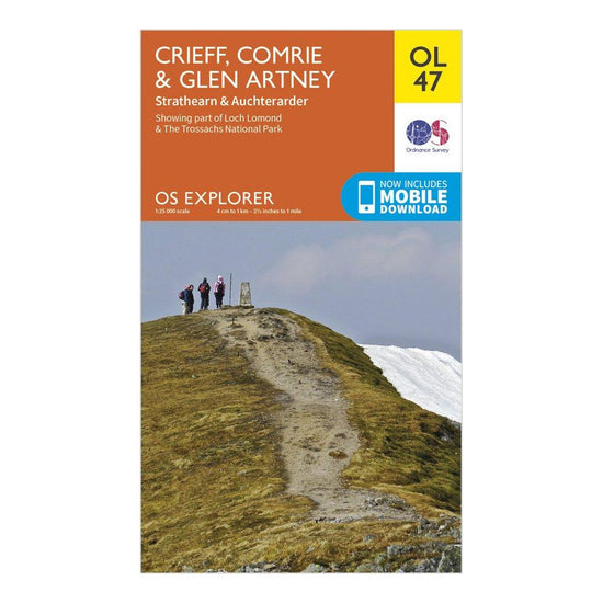 Explorer OL47 Crieff, Comrie & Glen Artney Map With Digital Version