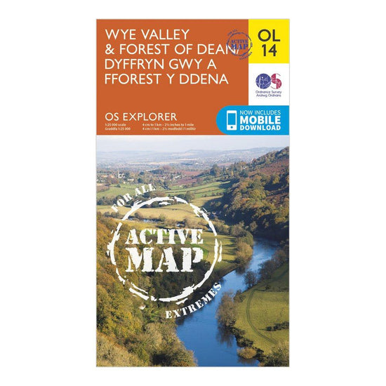 Explorer Active OL14 Wye Valley & Forest of Dean Map With Digital Version