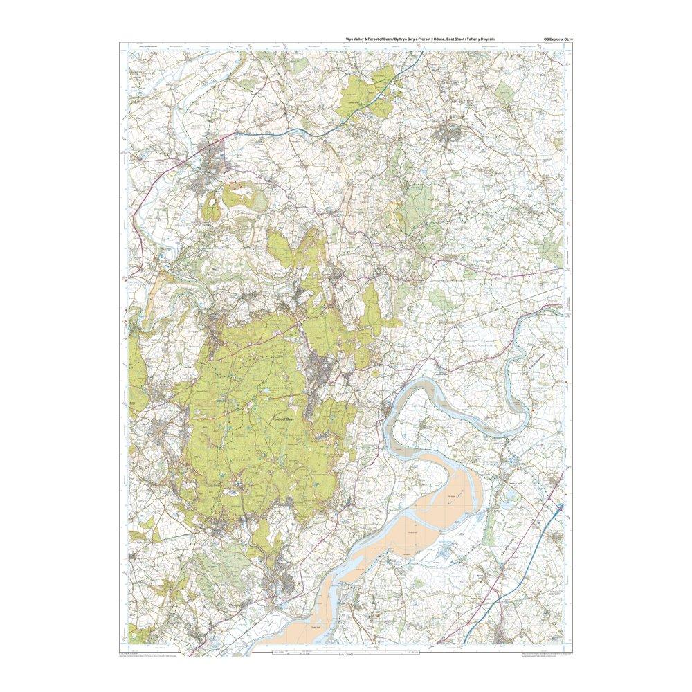 Explorer Active OL14 Wye Valley & Forest of Dean Map With Digital Version